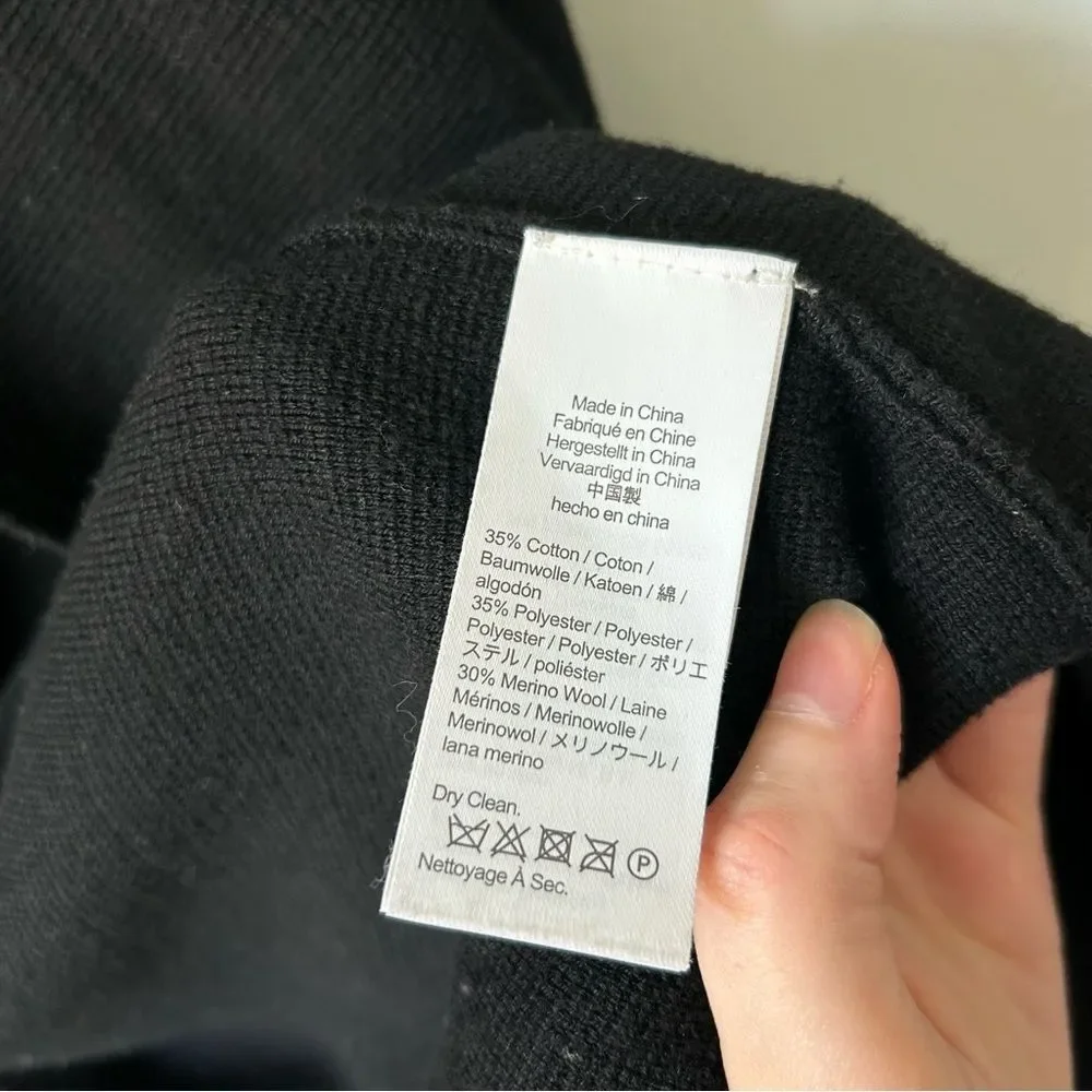 J. Crew Eloise Sweater Blazer Cotton Merino Wool Blend Black Minimal Capsule